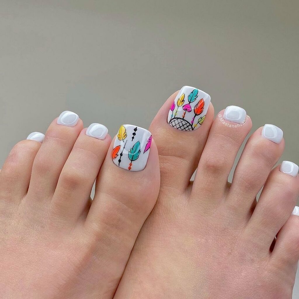 30 Wedding Pedicure Ideas to Match Your Bridal Look in 2024 25 A Burst of Summer in Your Wedding Nail Art
