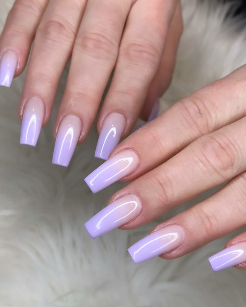 Discover 35 Purple Ombre Nail Designs To Try in 2024 10 Lilac Light Purple Ombré