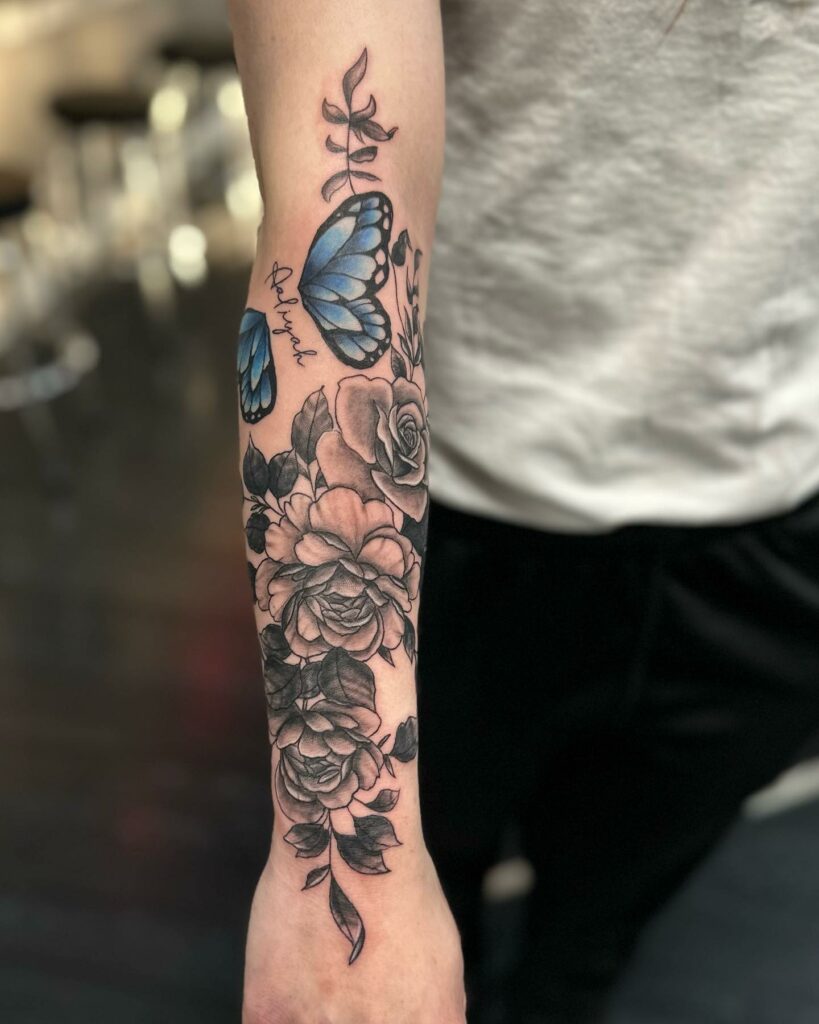 27+ Butterfly Tattoo Meanings To Inspire You! 24 Flower and Butterfly Tattoos
