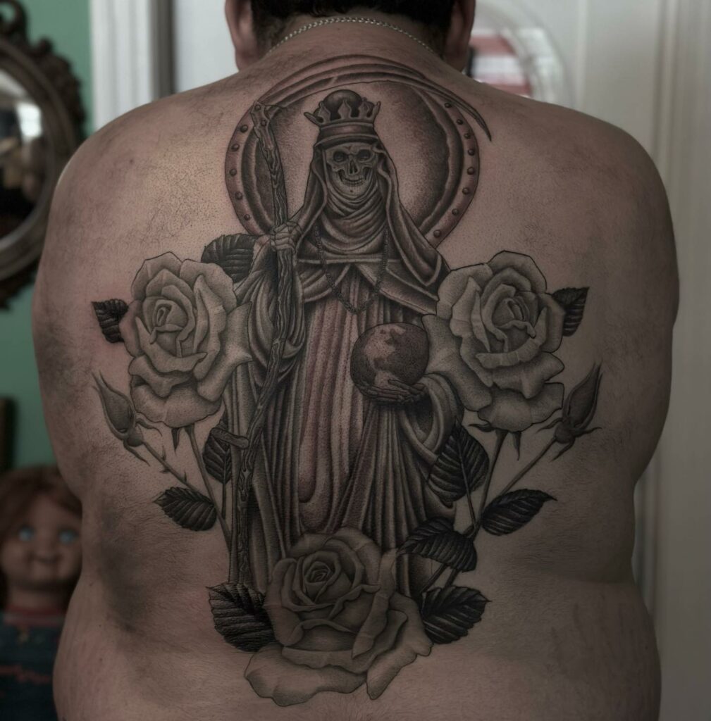 10 Best Santa Muerte Tattoo Designs In 2024 14 Santa Muerte Tattoo