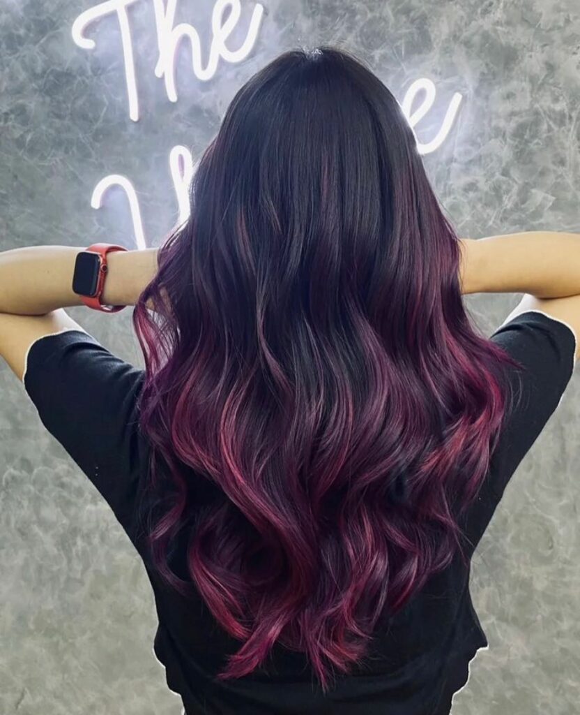 25 Caramel Brown Hair With Red Highlights Ideas to Try in 2024 25 Purple Red on Dark Hair