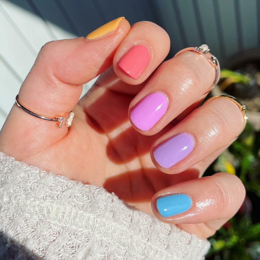 40 Latest Short Summer Nail Designs To Try In 2024! 36 Color Palette Short Summer Nails