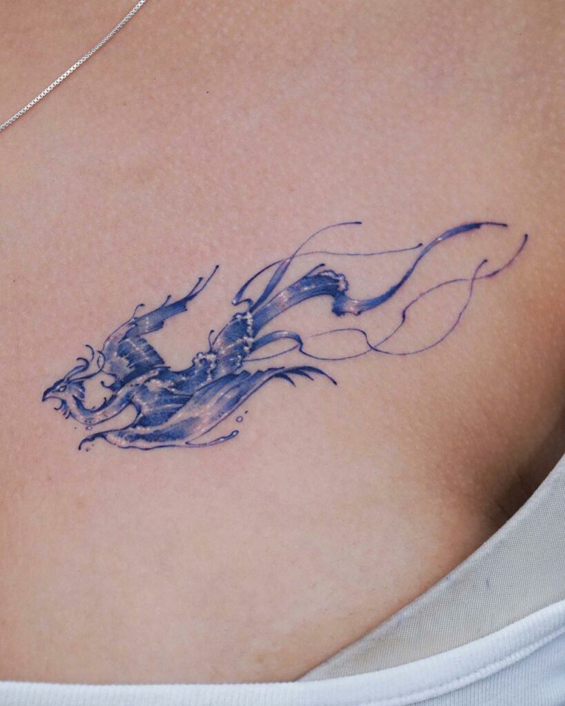 12+ Amazing PHOENIX TATTOO DESIGNS & Their MEANINGs - updated 2024 17 Blue Phoenix Tattoo