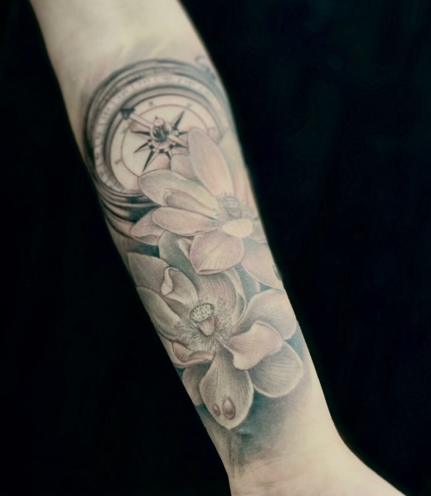 AMAZING COMPASS TATTOOS + THEIR MEANINGS - UPDATED FOR 2024 25 White Ink Compass Tattoos