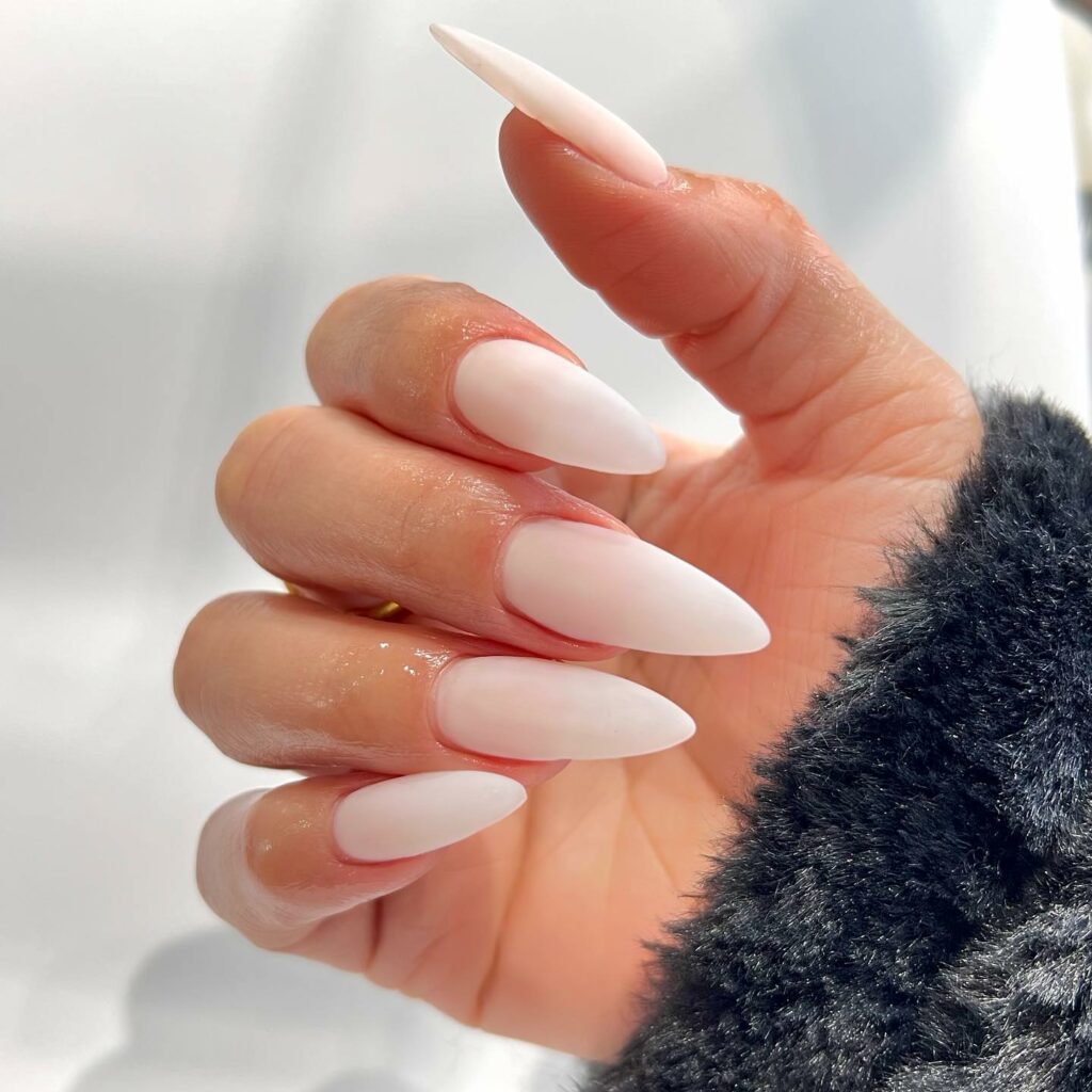Admire 25 White Almond Nail Designs of 2024 37 Long White Almond Nails