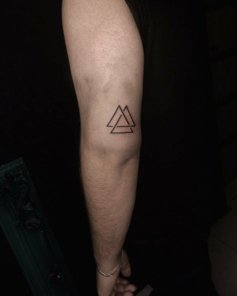 AMAZING VALKNUT TATTOOS & THEIR MEANINGS IN 2024 12 Locked Triangles Tattoos