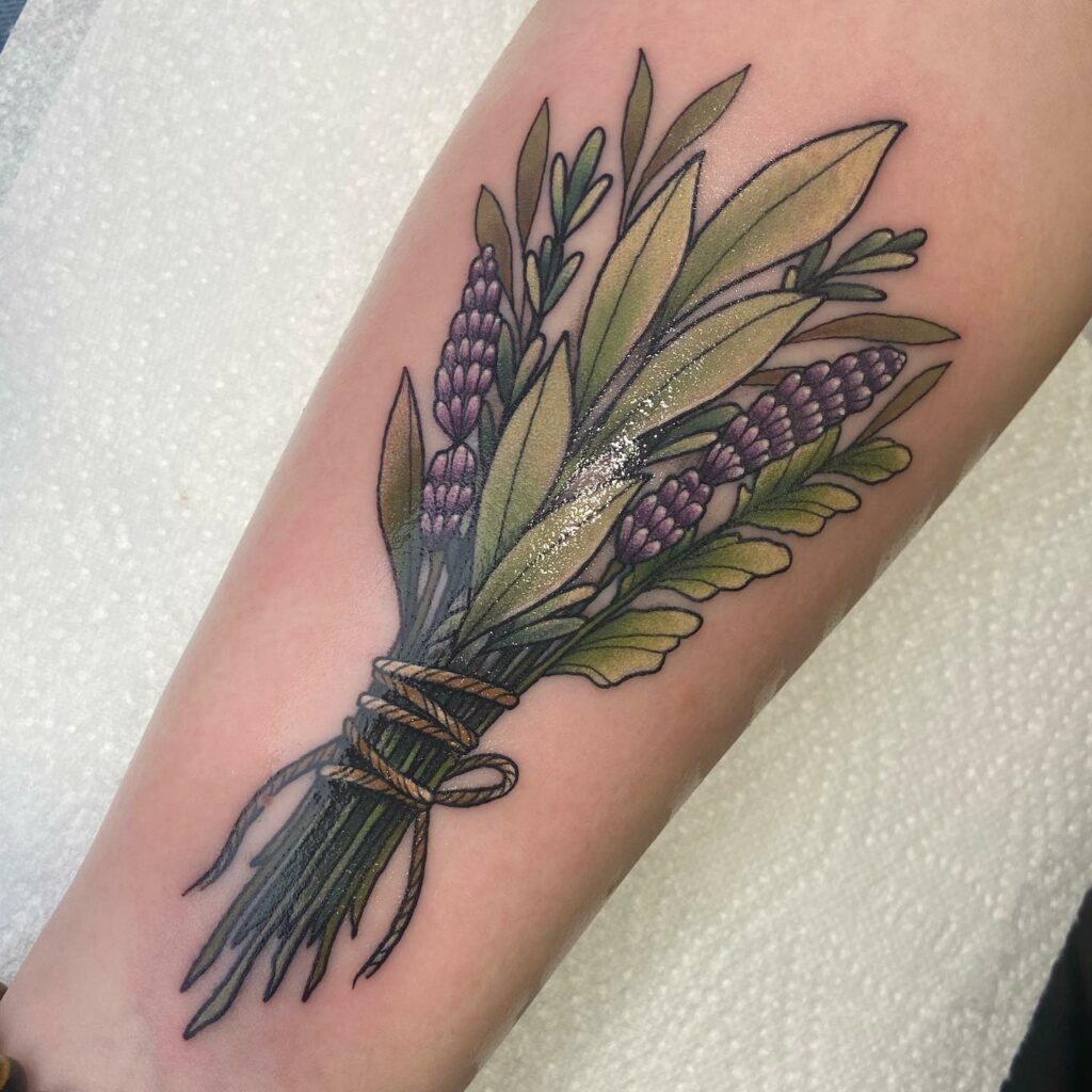 10 BEST LAVENDER TATTOOS WITH MEANINGS IN 2024 11 Bundle of Lavender Tattoo