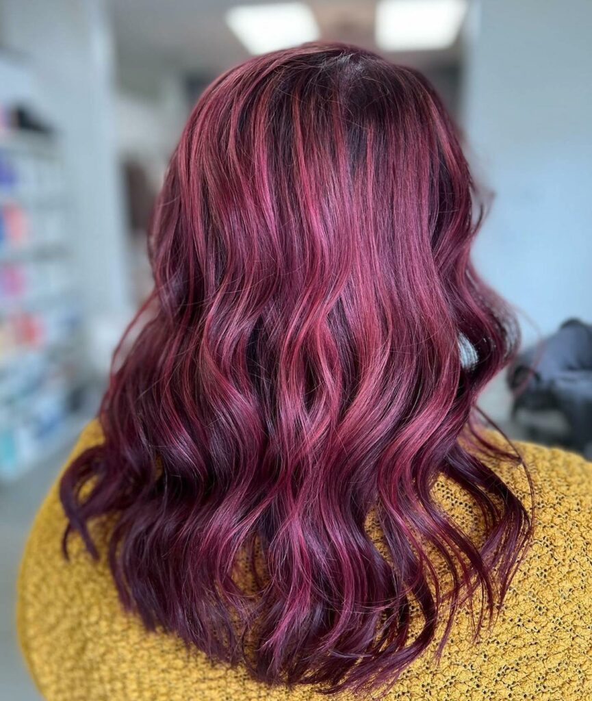55 Bold Burgundy Dark Red Hair Ideas to Try in 2024 56 Burgundy with Pink Highlights