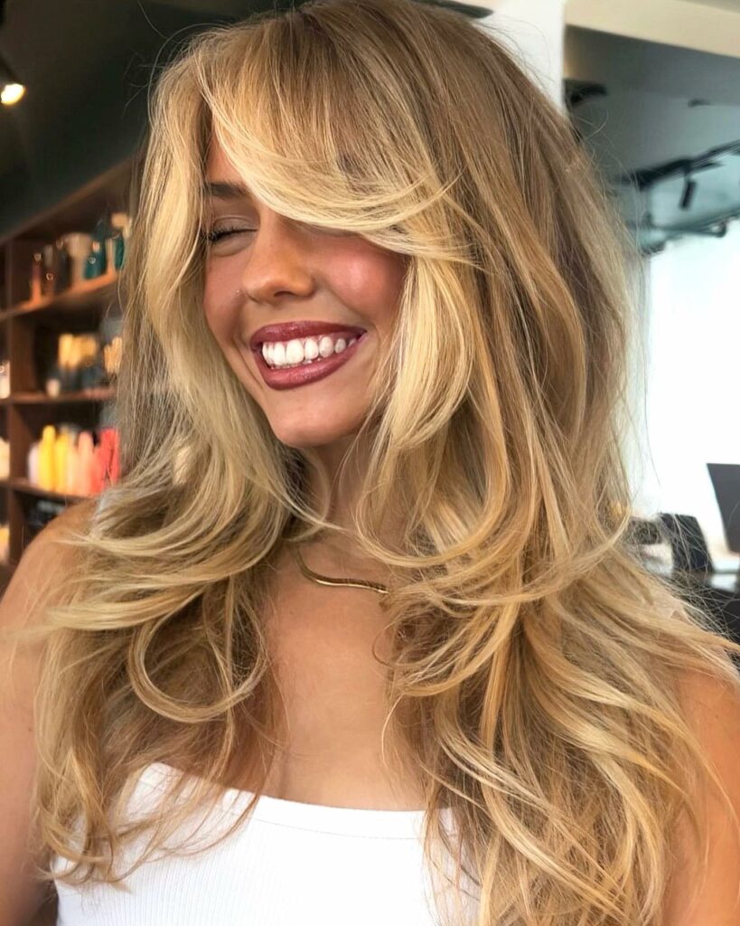 35 Face Framing Layers Ideas to Elevate Your Look in 2024 34 Face-Framing Hairstyle with Long Bangs