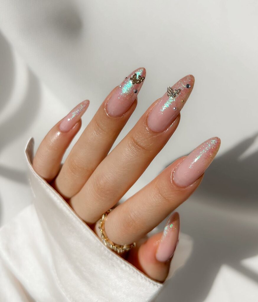 45 Latest Nails With Rhinestones Designs To Try In 2024! 54 Trendy Tips And Butterfly Bling