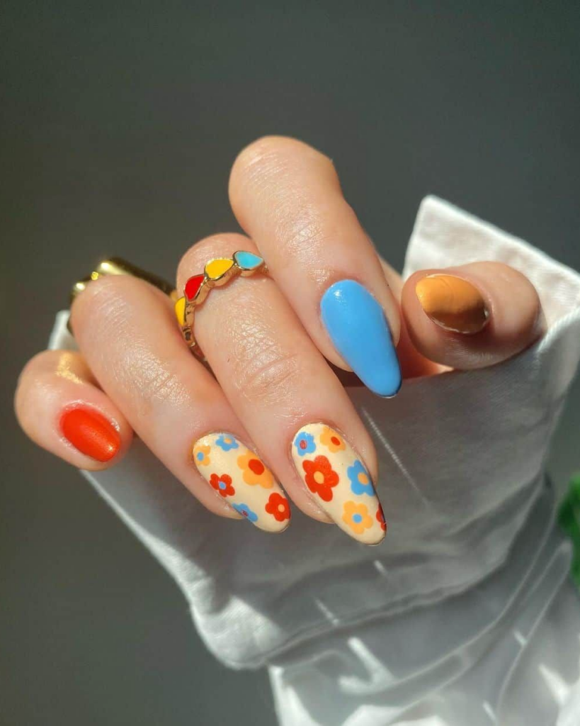 20 BEST 70S NAIL DESIGNS TO TRY IN 2024! 19 Spring-Inspired 70s Nails