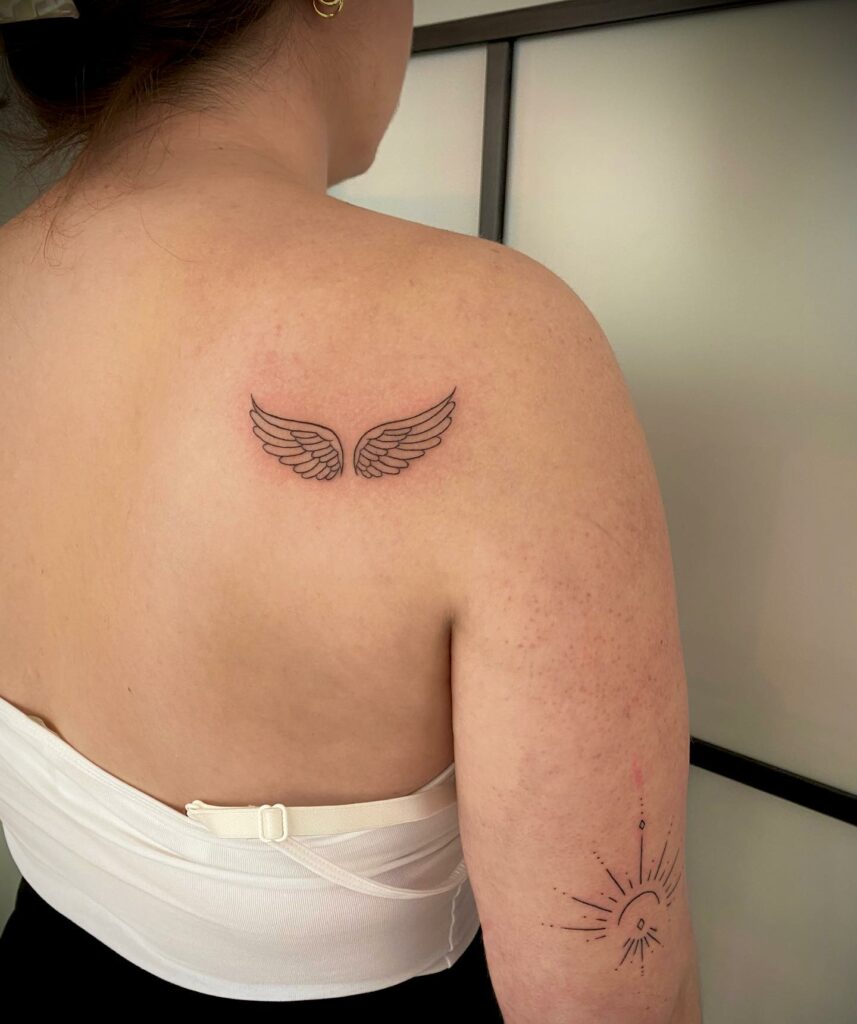 12+ Amazing SMALL TATTOO IDEAS FOR WOMEN IN 2024 18 Small Angel Wings Tattoos