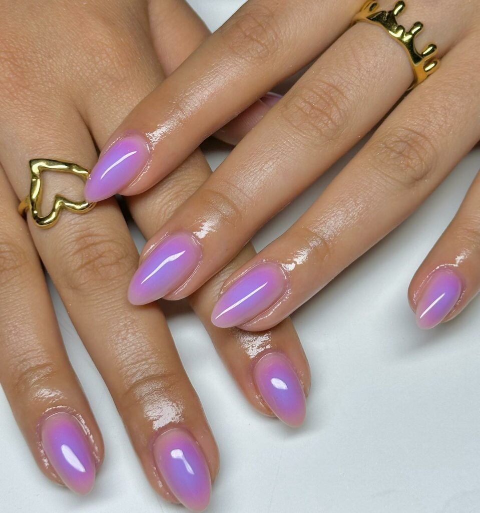 30 Latest Aura Nails Ideas To Try In 2024! 15 Amethyst Elegance