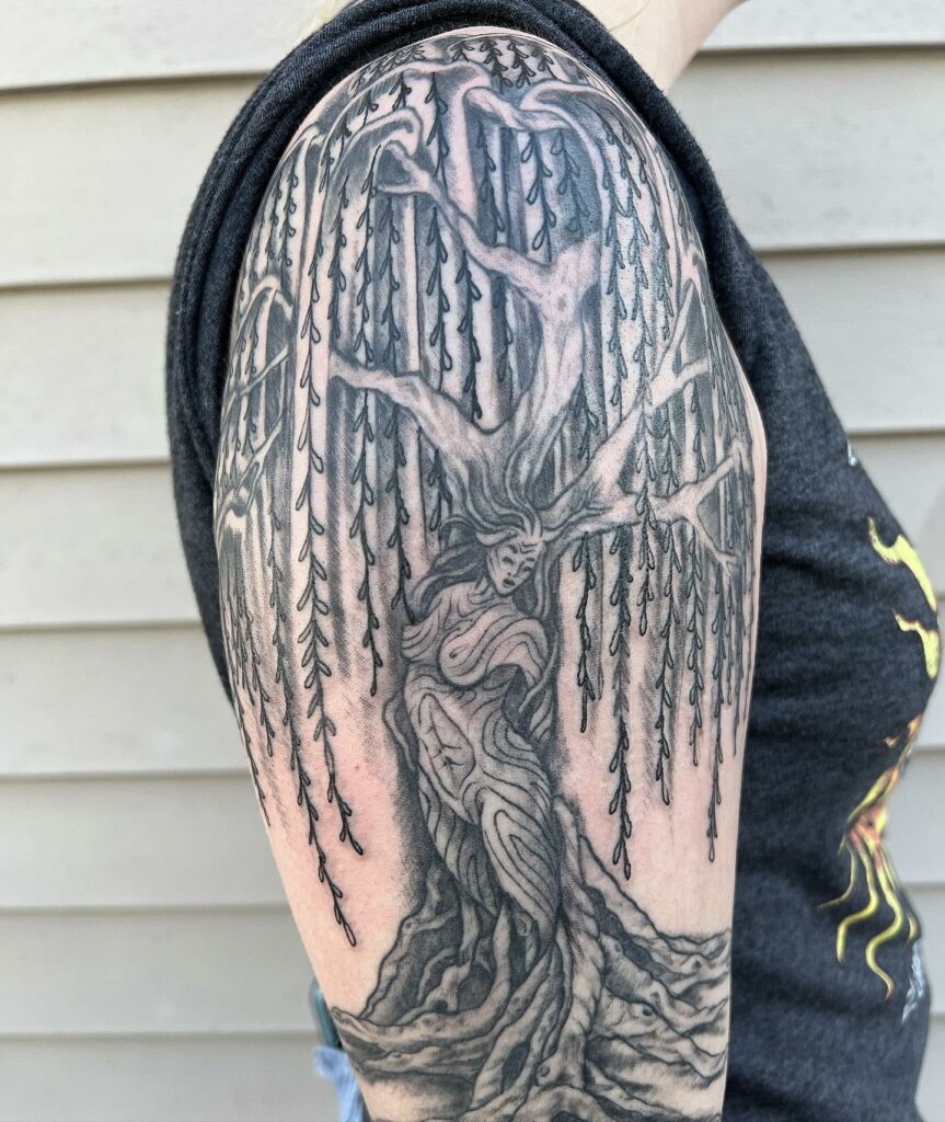 Amazing Weeping Willow Tattoo Designs + Meanings To Inspire In 2024 12 Weeping Willow Tattoo