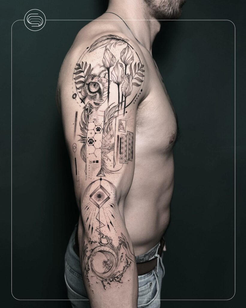 12+ Amazing PHOENIX TATTOO DESIGNS & Their MEANINGs - updated 2024 14 Geometric Phoenix Tattoo