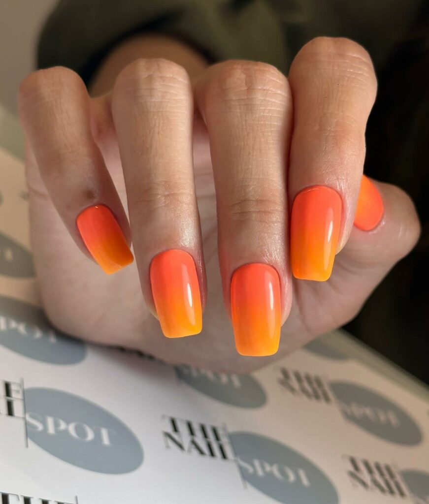 30 Latest Orange Ombre Nail Designs To Try In 2024! 20 Sunset Inspired Orange Ombre Nails
