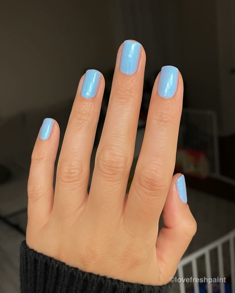 20 Latest Short Blue Nail Designs To Try In 2024! 32 Light Sky Blue Short Nails
