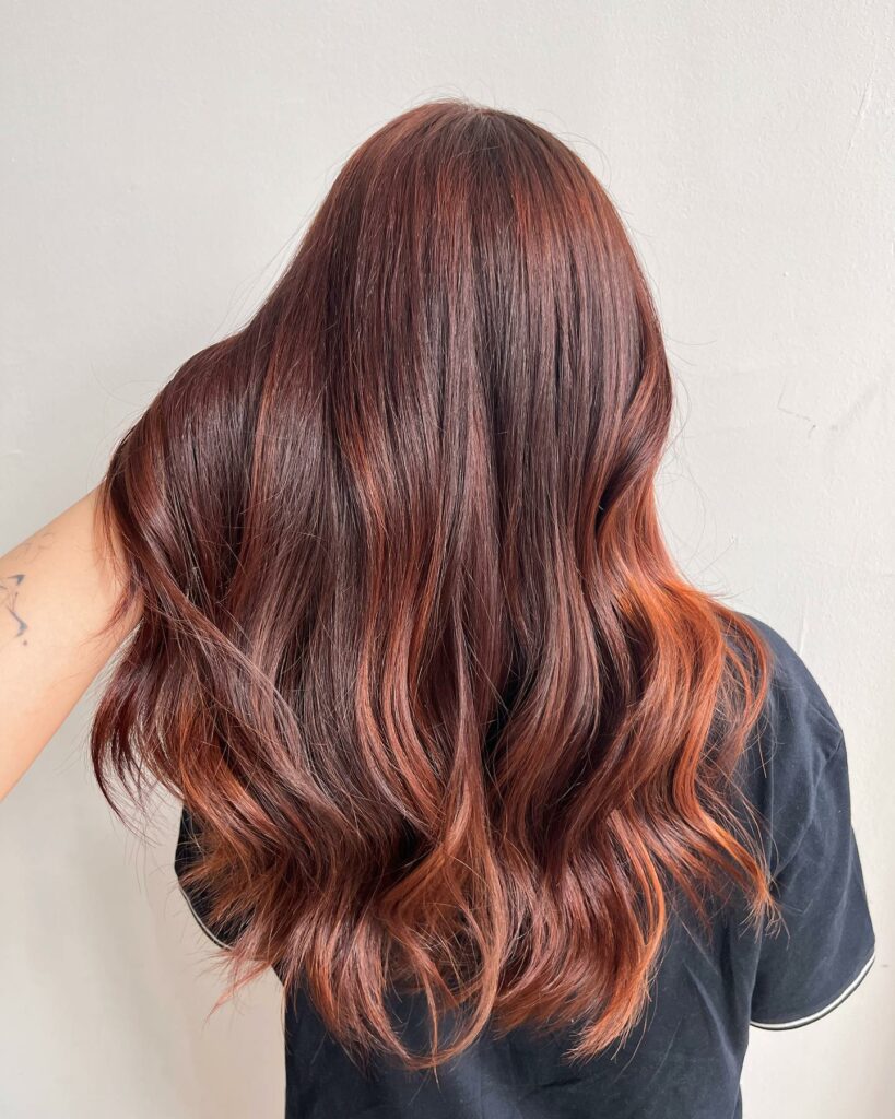35 Copper Hair Color Ideas to Spice Up Your Look in 2024 23 Dark Copper Hair with Barely-There Highlights.