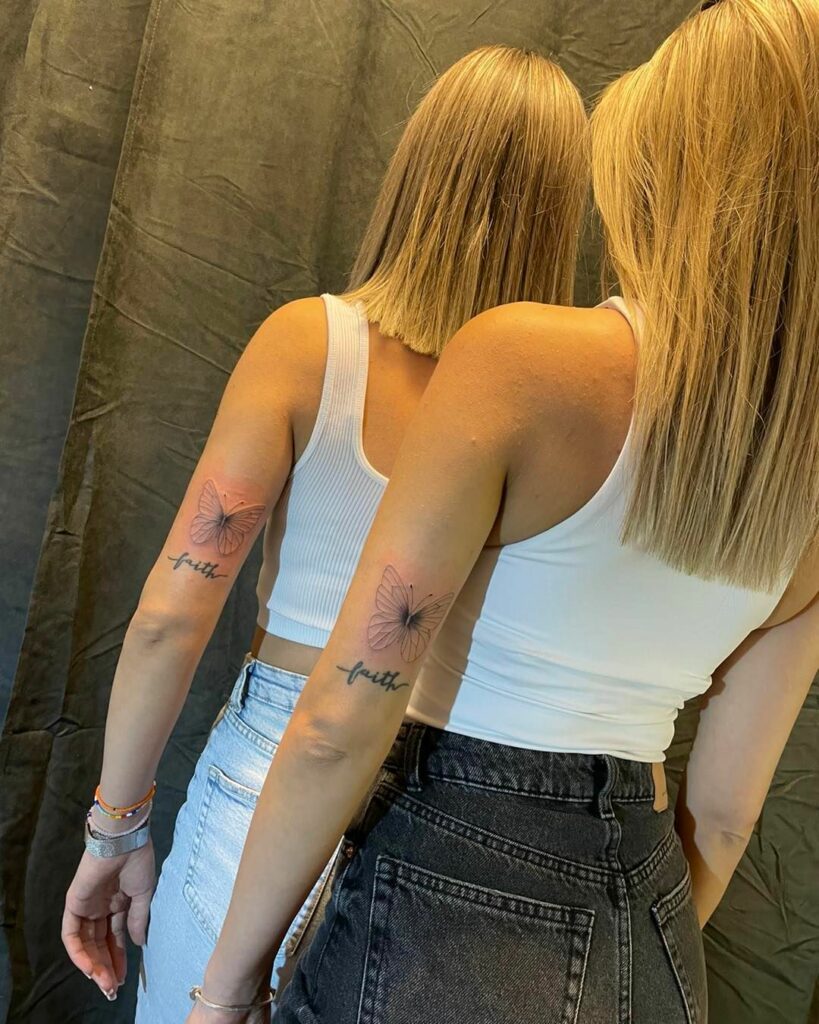 AMAZING MATCHING SISTER TATTOO IDEAS - NEW & UPDATED 2024 22 Twin Tattoos