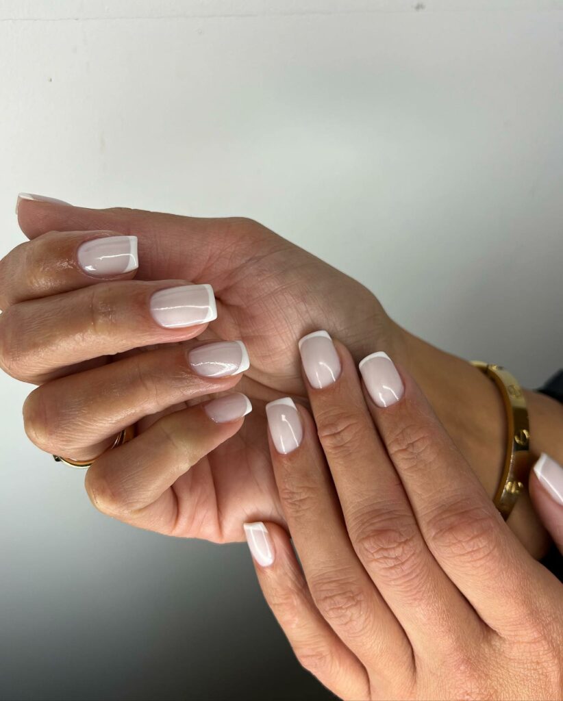 Experiment with 30 Short Square Nail Designs in 2024 19 Nude French Nails Short Square