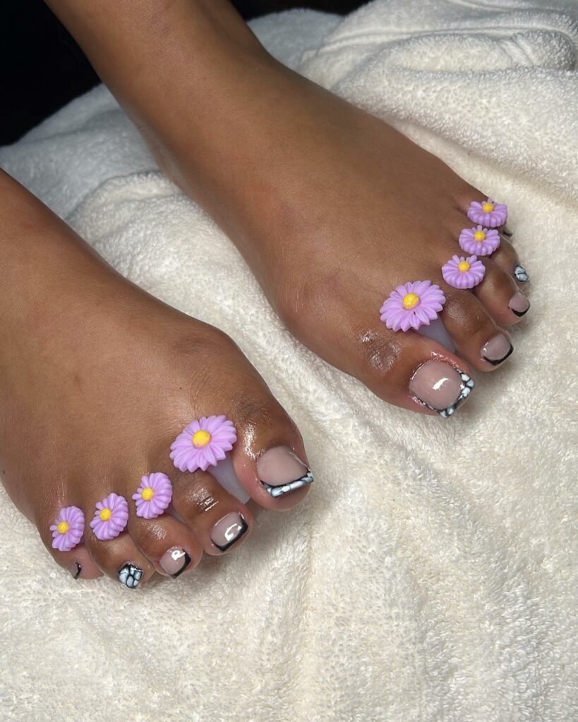 50 LATEST BLACK FRENCH PEDICURE IDEAS TO TRY IN 2024! 22 Dual-Toned Tuxedo