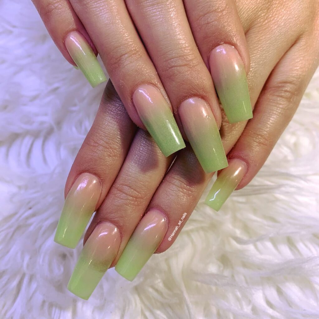 Refresh with 30 Green Ombre Nail Designs in 2024 27 Lime Green Ombre Nails