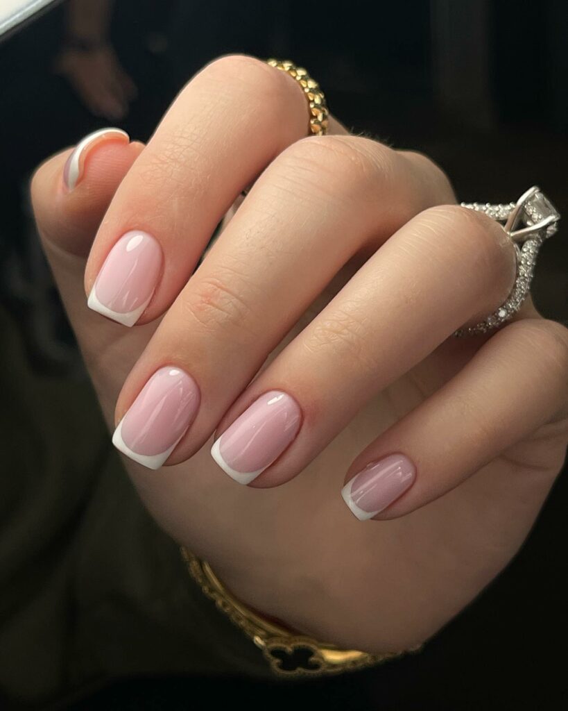20 Latest Thin French Tip Nail Designs To Try In 2024! 10 White Thin French On Pink Nails