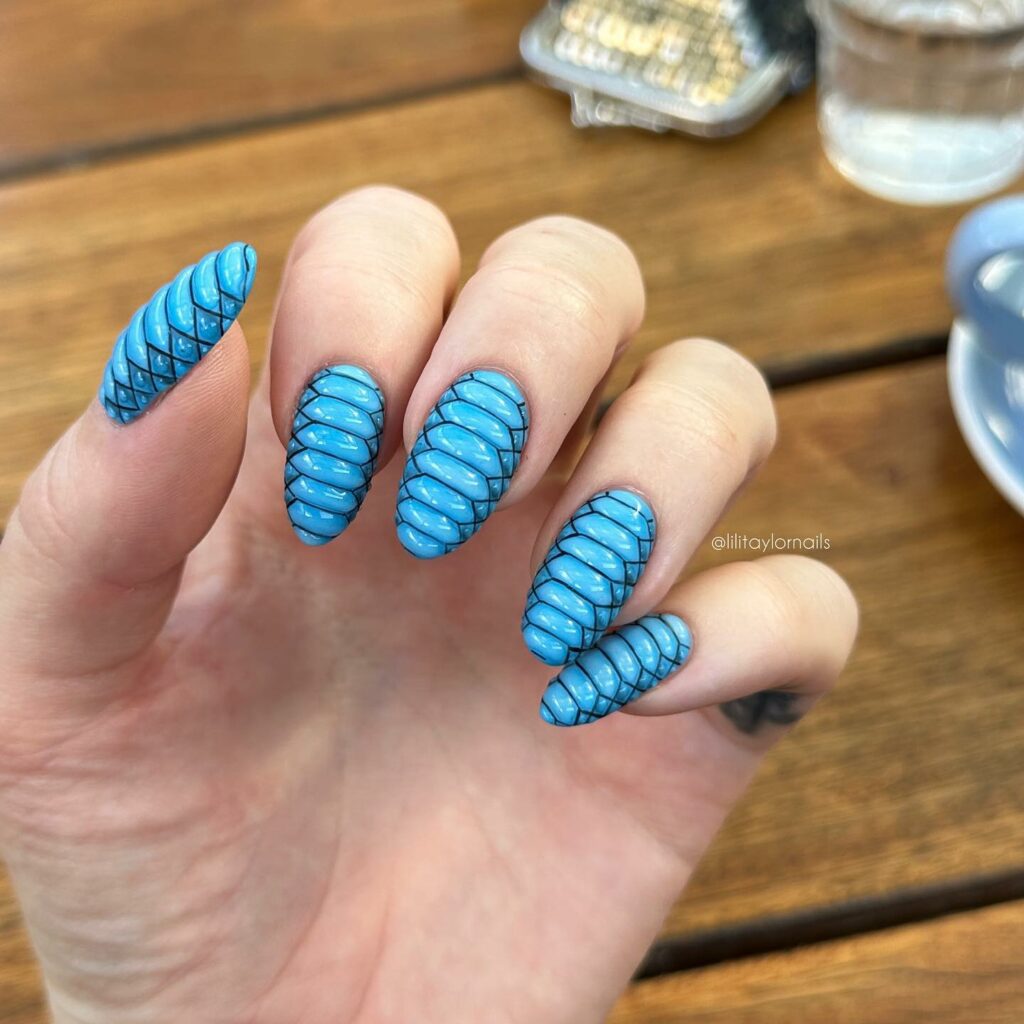 20 Latest Croc Nail Ideas To Try In 2024! 18 Blue Croc Nails