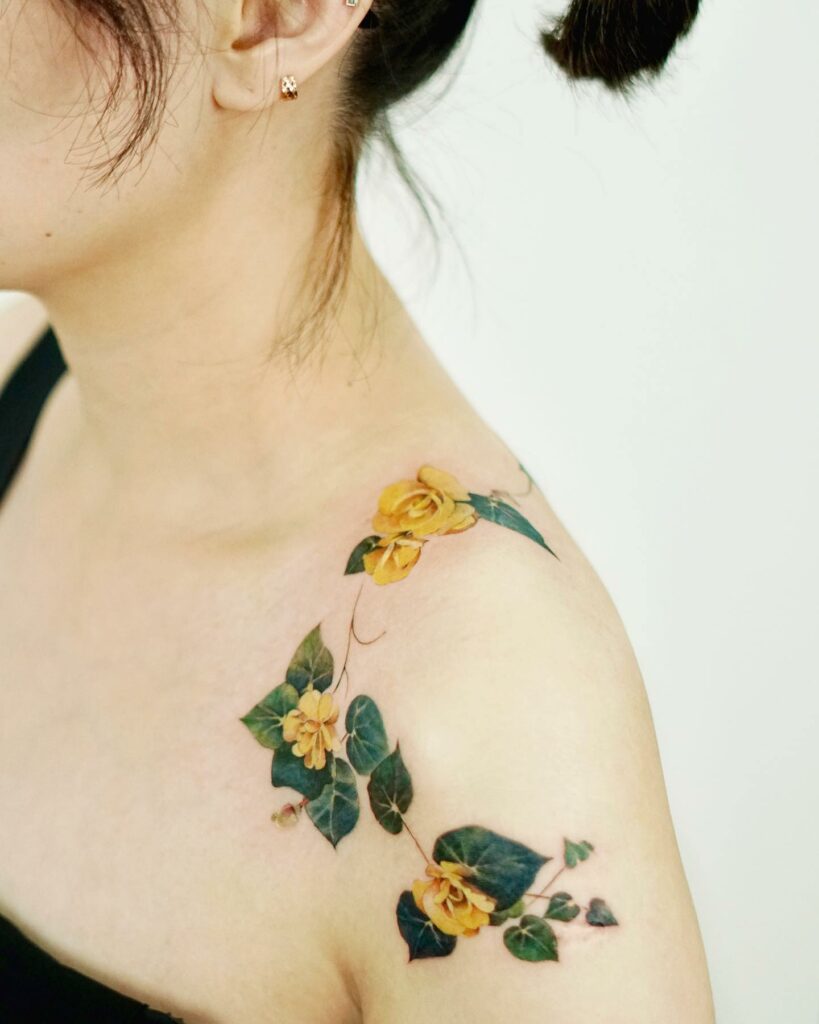 BEAUTIFUL SHOULDER TATTOO IDEAS FOR WOMEN IN 2024 30 Colourful Shoulder Tattoo