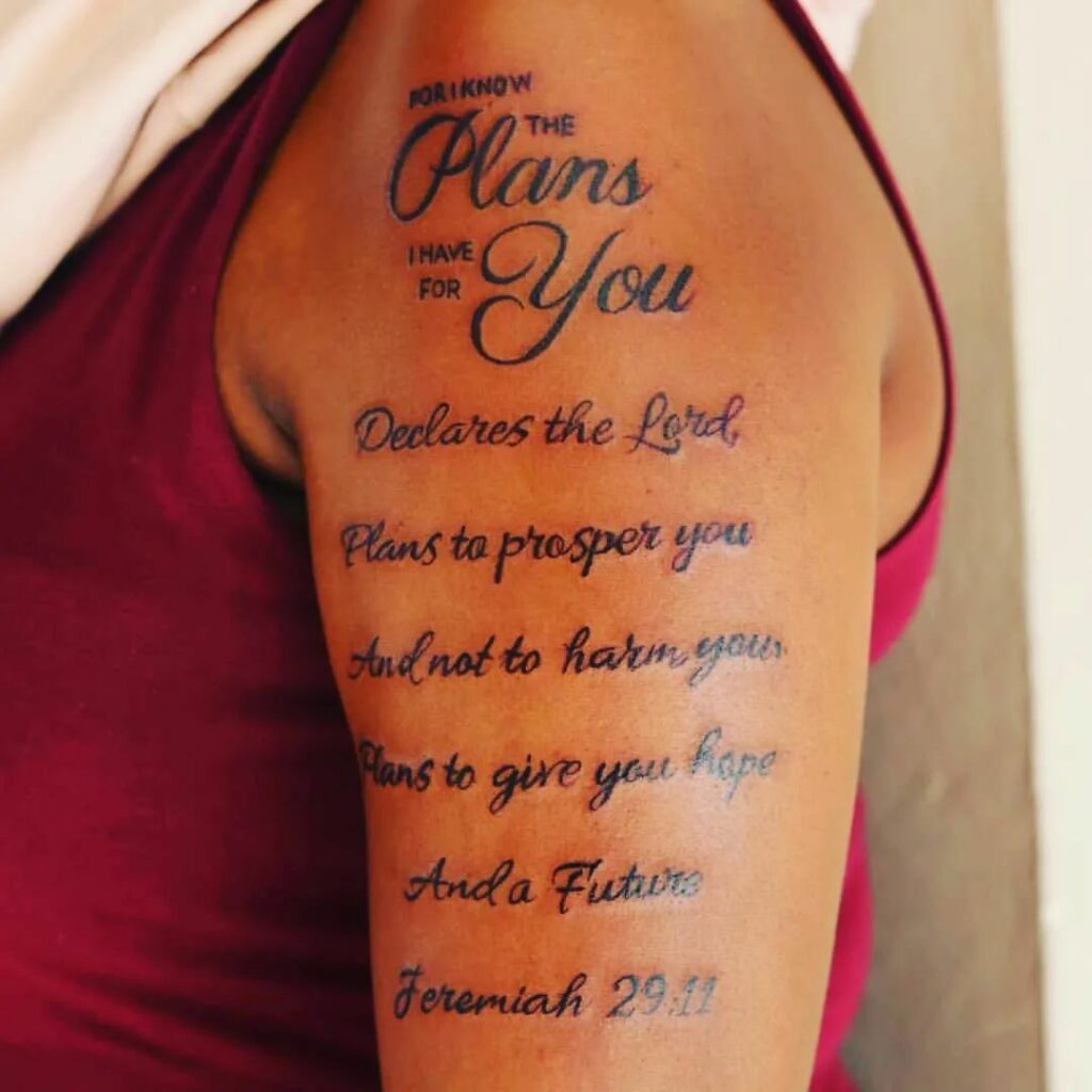 20+ Amazing Scripture Tattoos for Women 14 Bible Verse Tattoo