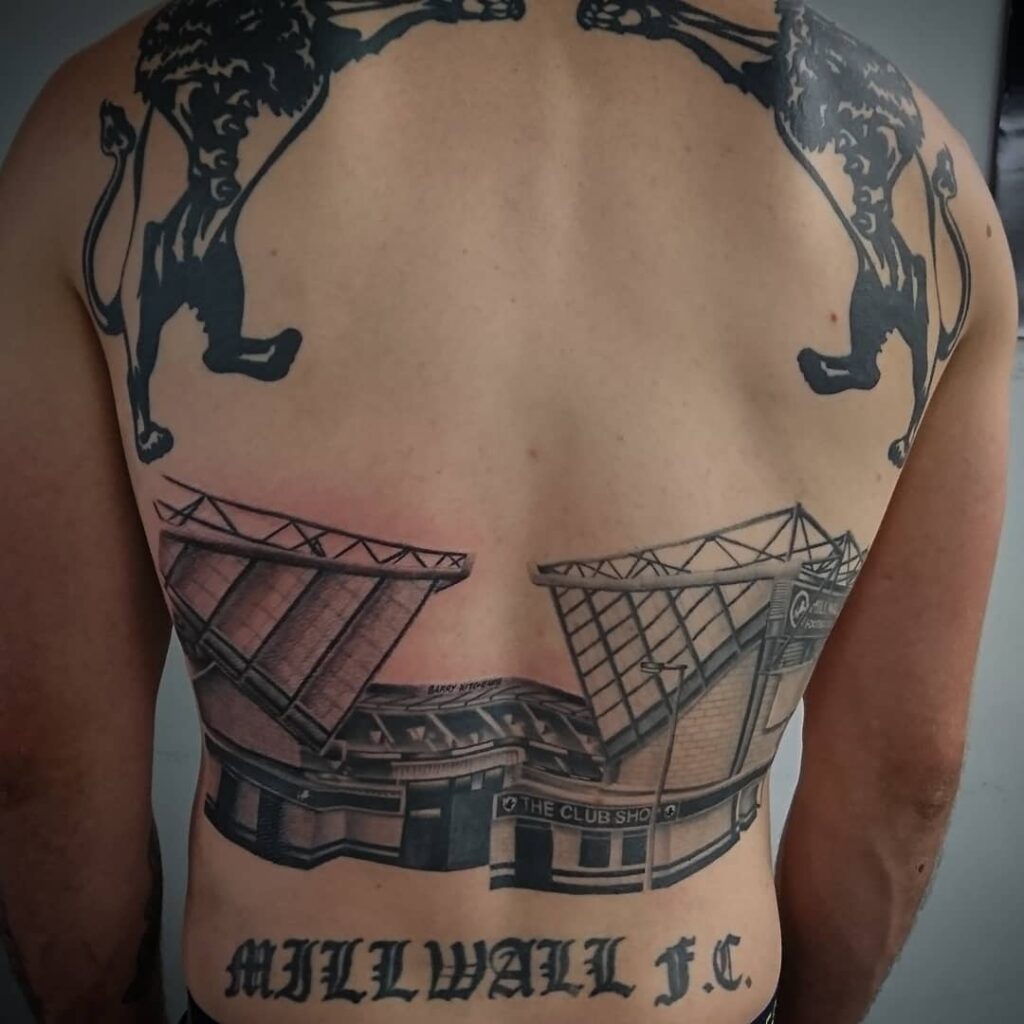 10+ Millwall Tattoo Ideas That Will Blow Your Mind! 14 Amazing Stadium Tattoo And Millwall Back Tattoo