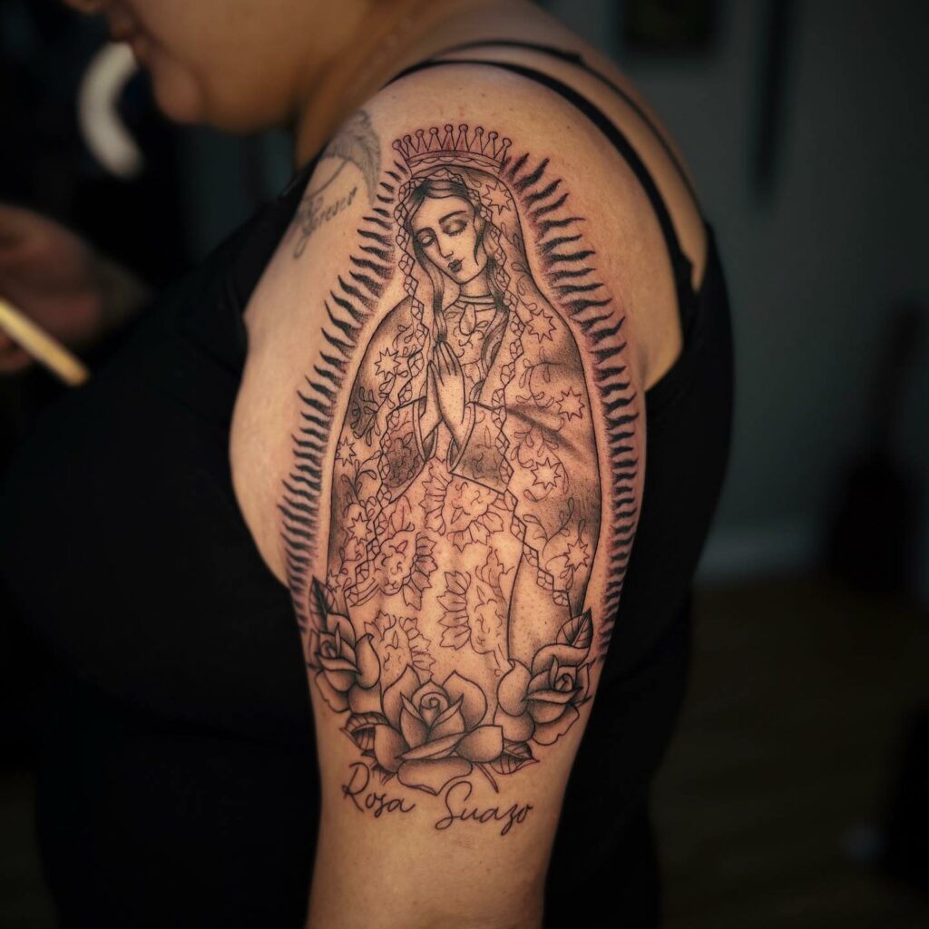 Amazing Virgen De Guadalupe Tattoo Designs To Inspire You In 2024 14 Virgen de Guadalupe Tattoo for Love
