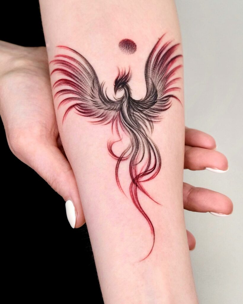 12+ Amazing PHOENIX TATTOO DESIGNS & Their MEANINGs - updated 2024 11 Red Phoenix Tattoo