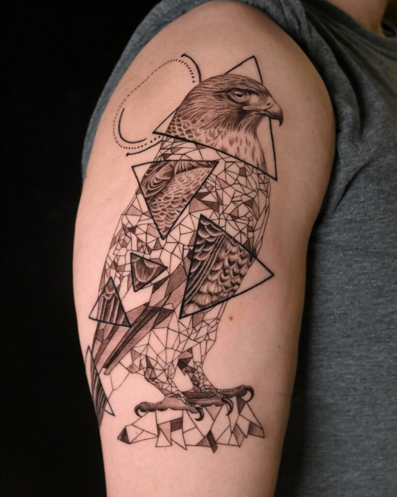 BEAUTIFUL BIRD TATTOO DESIGN YOU NEED TO SEE IN 2024 26 Geometric Bird Tattoos