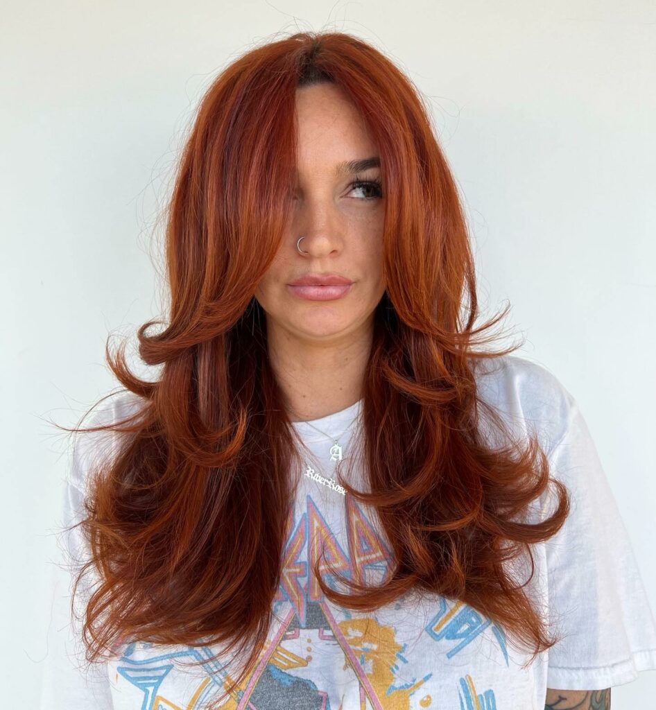 35 Face Framing Layers Ideas to Elevate Your Look in 2024 31 Turn Heads with Red-Layered Hair