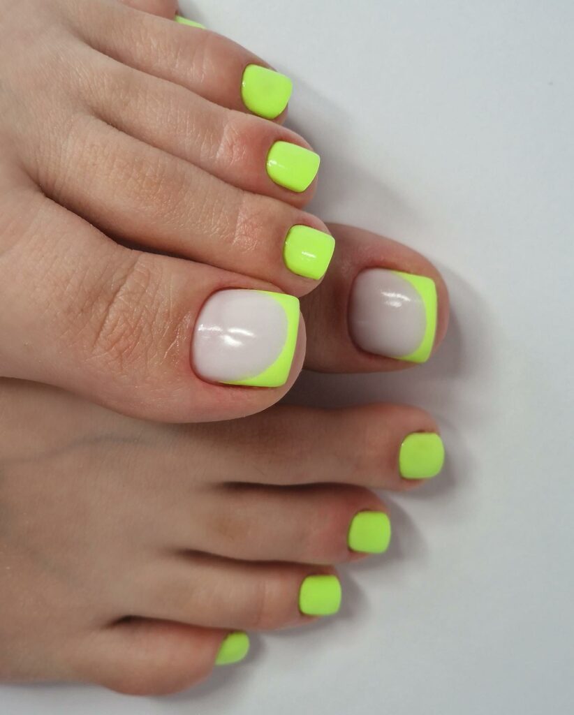 20 Latest Neon Yellow Pedicure Ideas To Try In 2024! 24 Neon Yellow Pedicure
