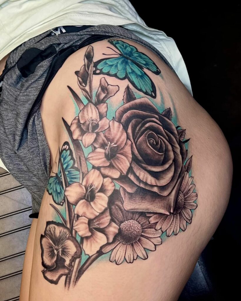 AMAZING ORCHID TATTOOS + THEIR COOL MEANINGS 17 Black & Grey Orchid Tattoo