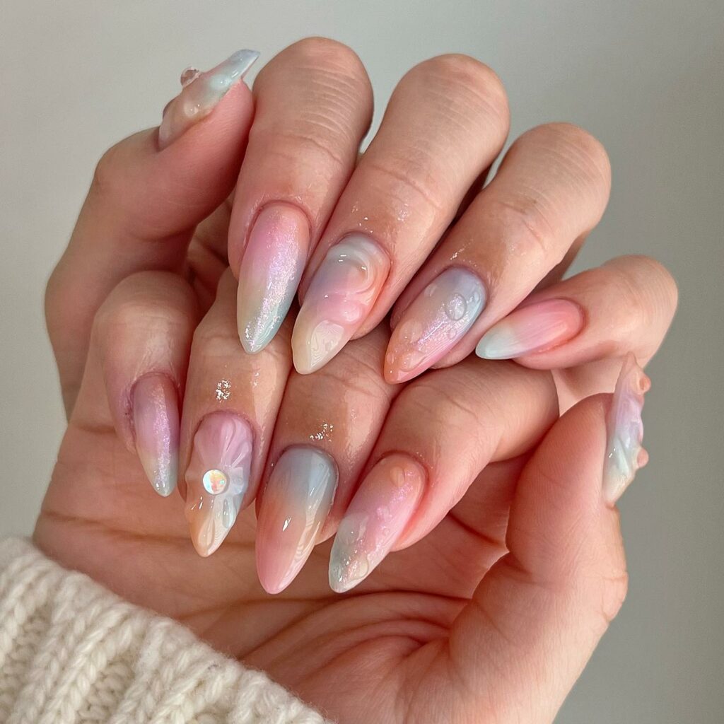 40 Latest Cotton Candy Nail Designs To Try In 2023! 17 3D Cotton Candy Nails
