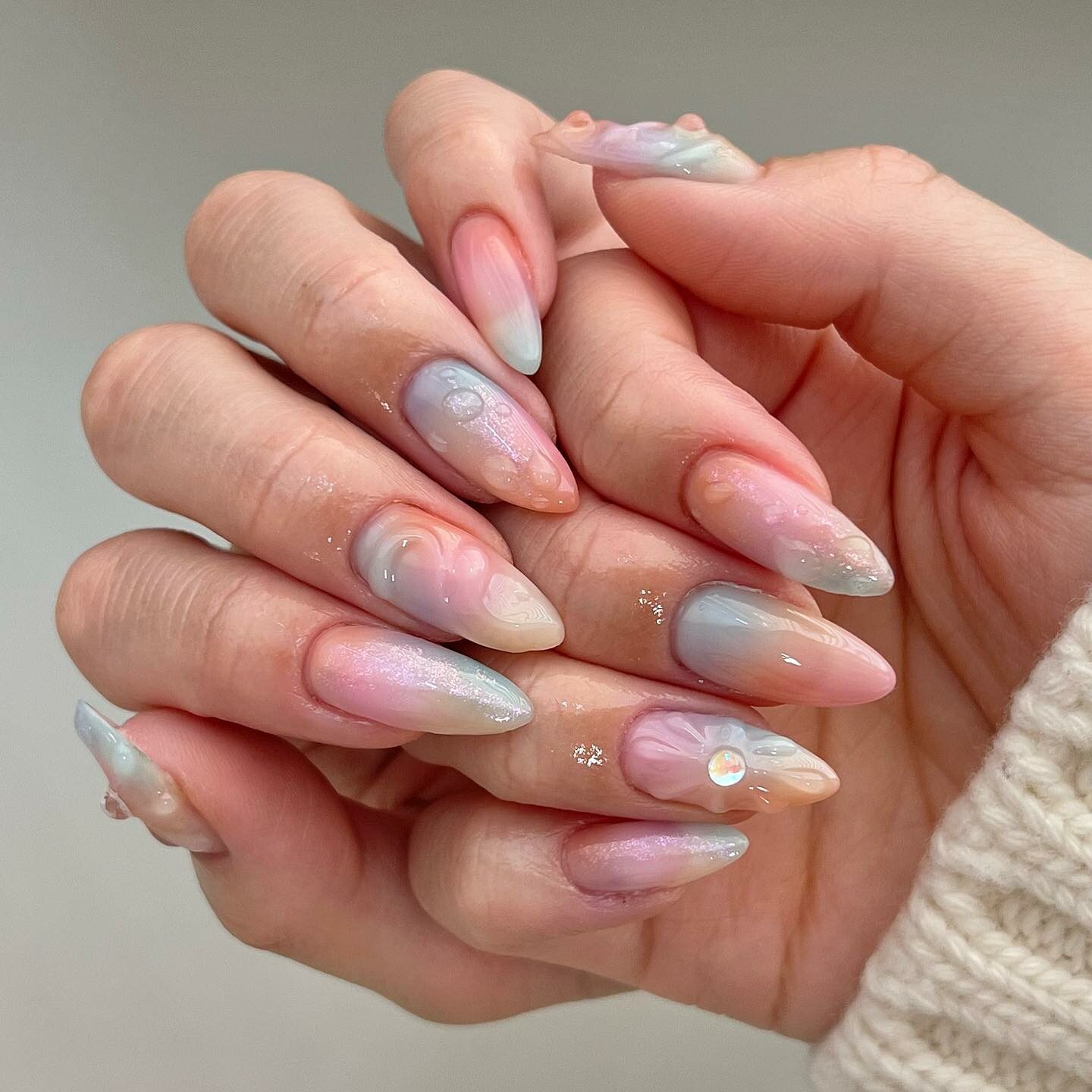40 Stunning Cotton Candy Nails Designs for 2024! 37 3D Cotton Candy Nails