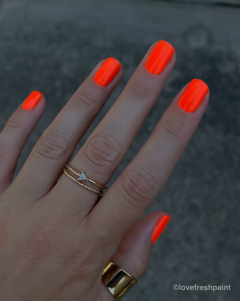 Get Inspired by 30 Neon Orange Nail Designs of 2024 42 Simple And Stylish Nail Idea