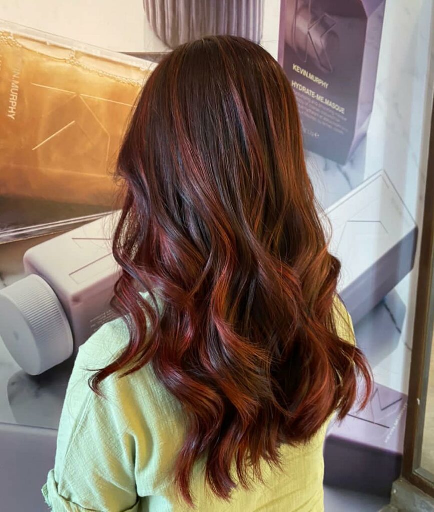 25 Caramel Brown Hair With Red Highlights Ideas to Try in 2024 29 Medium Brown with Red Highlights All Over