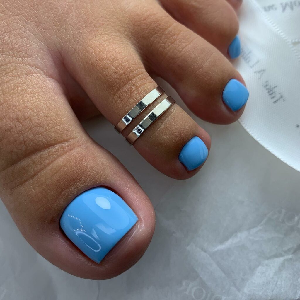 Indulge in 30 Baby Blue Toenail Pedicure Ideas for 2024 36 Simple Baby Blue Nails