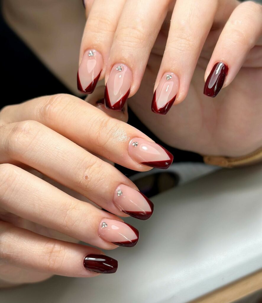 20 Latest Dark Red Nail Ideas To Try In 2024! 20 Elevated French Tips
