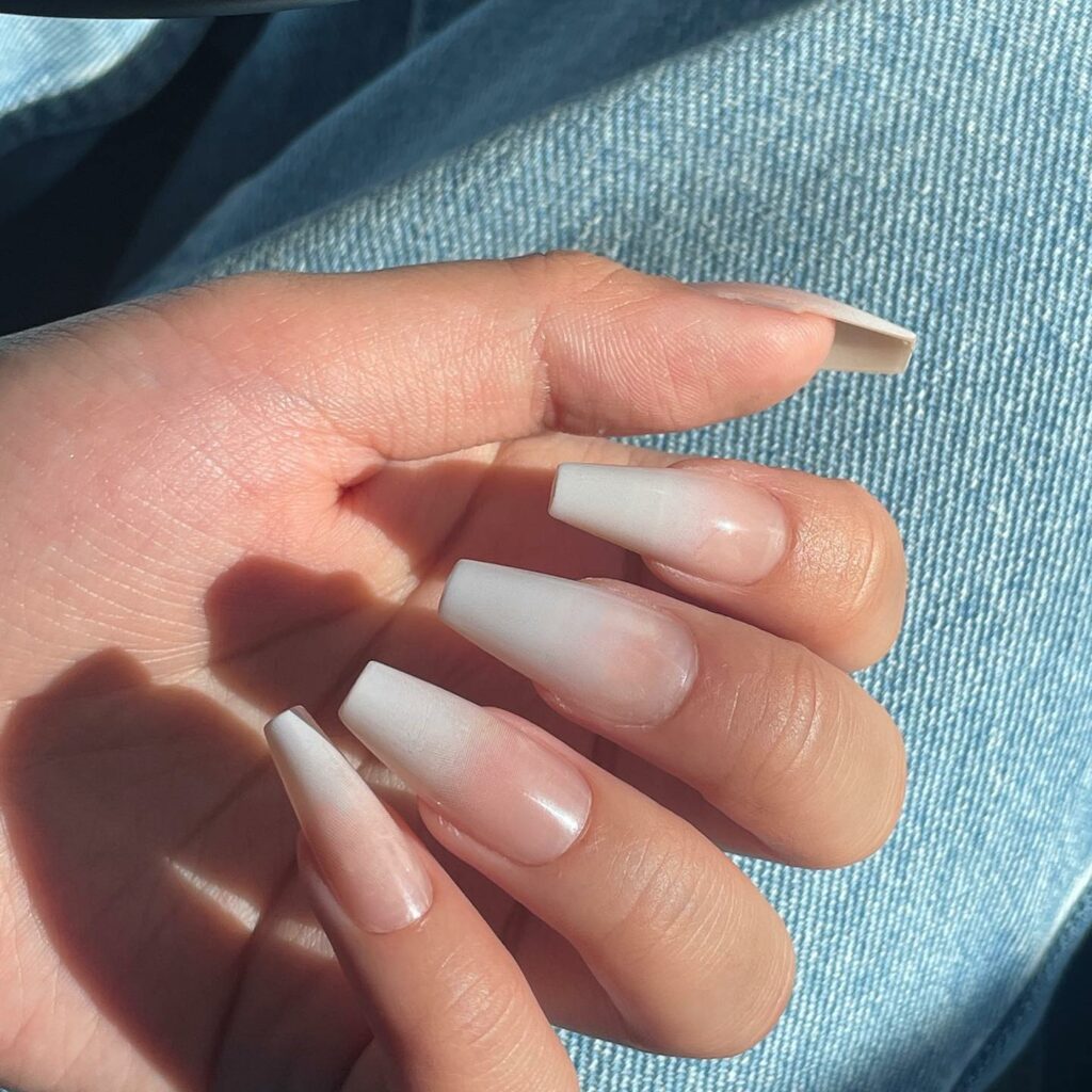 Try 50 Coffin French Tip Nail Designs in 2024 44 Ombre French Tips