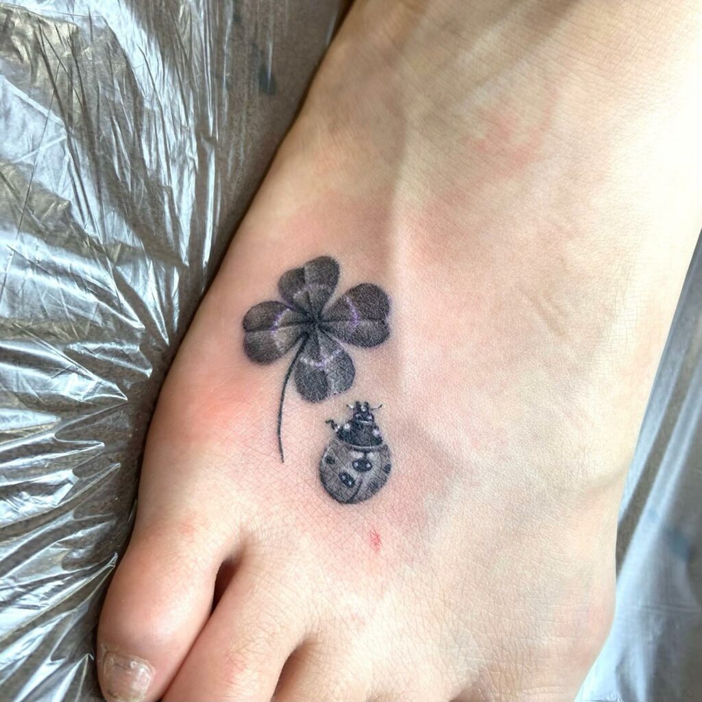 10 Best Ladybug Tattoo Ideas In 2024! 24 Ladybug and Clover Tattoo