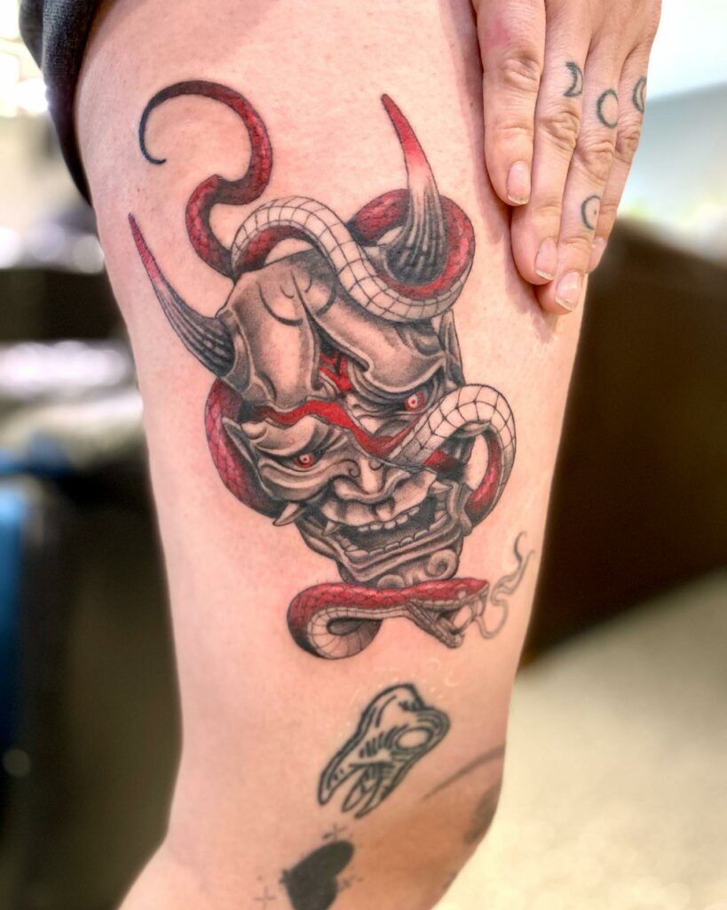 12+ BEST ONI MASK TATTOOS TO INSPIRE YOU - UPDATED 2024 10 Oni Mask Tattoo