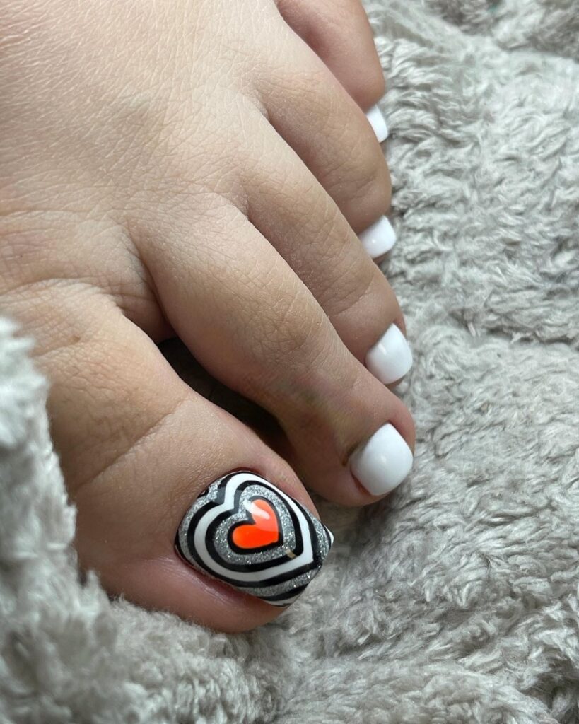 Get Playful with 30 Heart Toenail Pedicure Ideas for 2024 24 Cool Heart Nail Heart