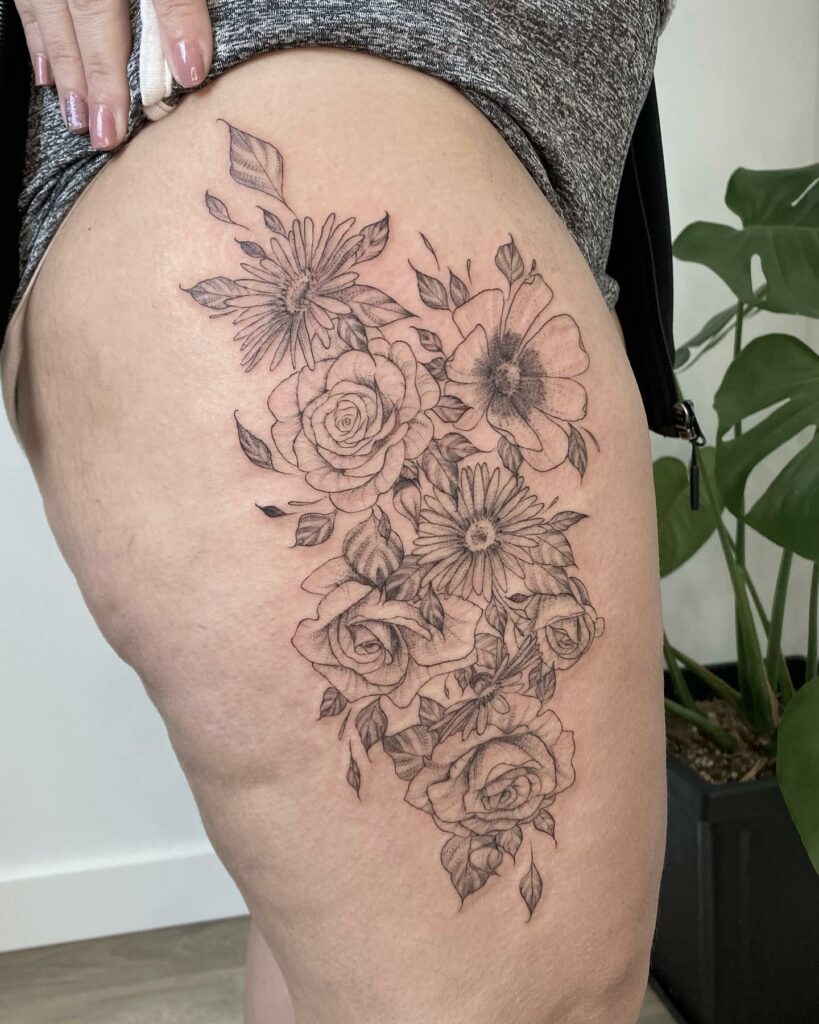 AMAZING GLADIOLUS TATTOO DESIGNS + MEANINGS TO INSPIRE YOU IN 2024! 16 Gladiolus and Aster Tattoo