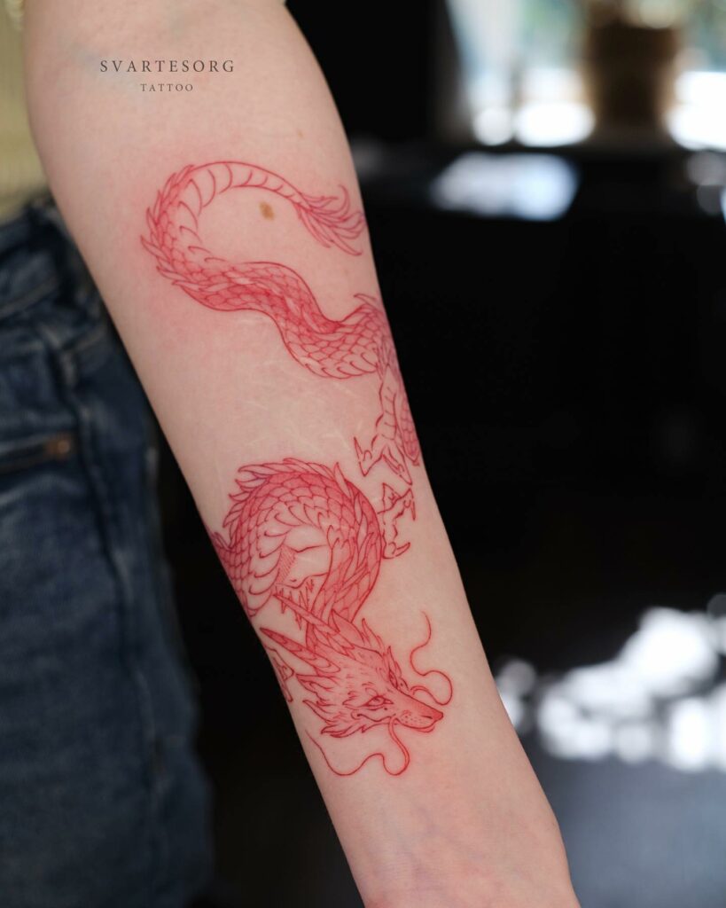 20+ AMAZING FOREARM TATTOOS FOR WOMEN - UPDATED FOR 2024 18 Dragon Forearm Tattoo