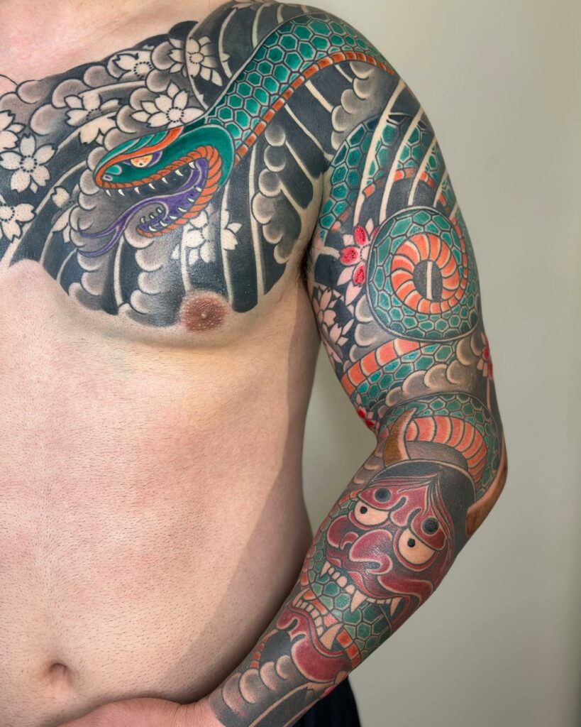 12+ Amazing CHERRY BLOSSOM TATTOOS - Updated For 2024 14 Dragon and Cherry Blossom Tattoos